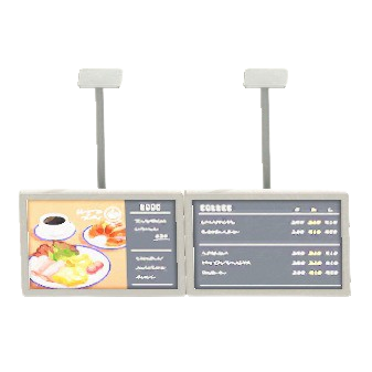 つりさげしきデュアルモニターのホワイトの画像