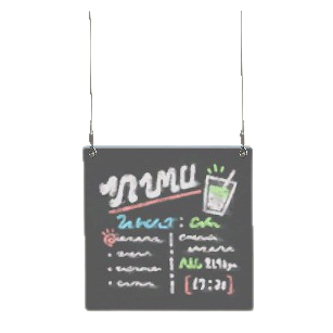 つりさげサインのカフェメニューの画像