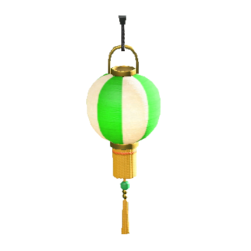 ちょうちんの緑白ストライプの画像