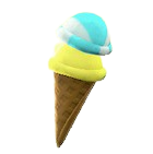 ソーダ&レモンのダブルアイス画像