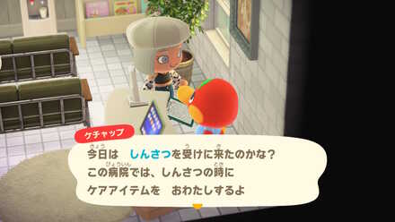 診察を受けるとアイテムがもらえる