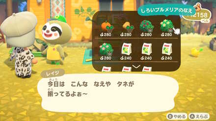 新しい低木の種がもらえる