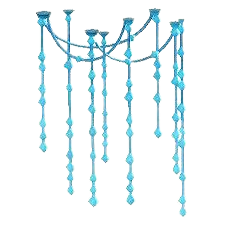 つりさがるヒカリゴケのブルーの画像