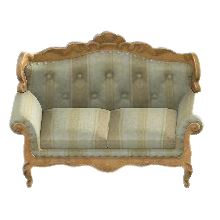 エレガントなソファのホワイトストライプの画像