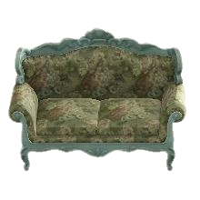 エレガントなソファのブルーの画像