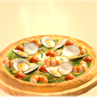 シーフードピザ画像