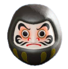 ミニダルマの黒の画像