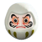 ミニダルマの白の画像