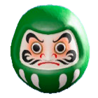 ミニダルマの緑の画像