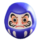 ミニダルマの青の画像