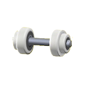 ダンベルのホワイトの画像