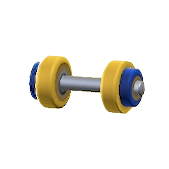 ダンベルのイエローの画像