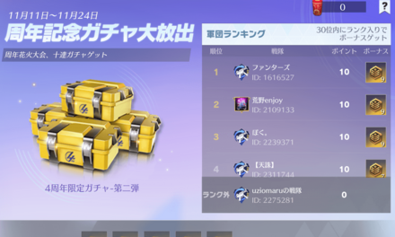 4周年ガチャ