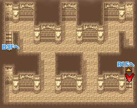 エクスデス城（1）B2Fのマップ