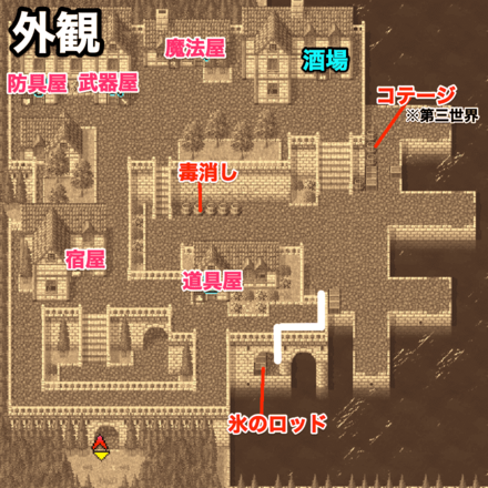 カーウェンの町外観のマップ