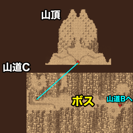 北の山山道Cのマップ