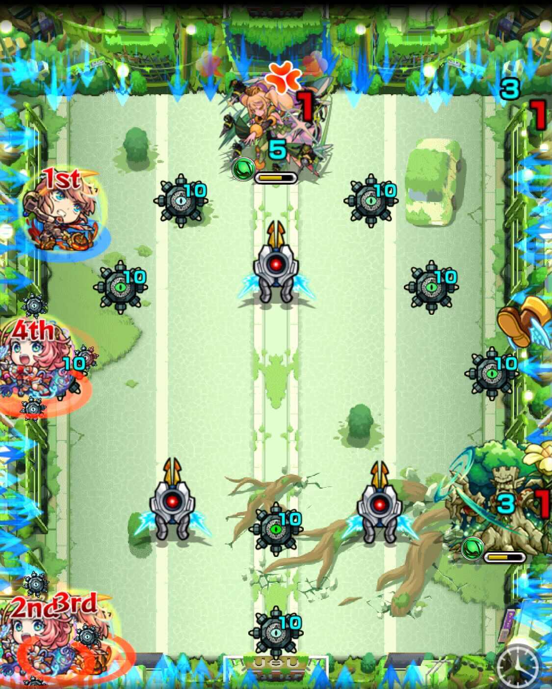 モンストのカウシーディアステ2ドクロ処理後