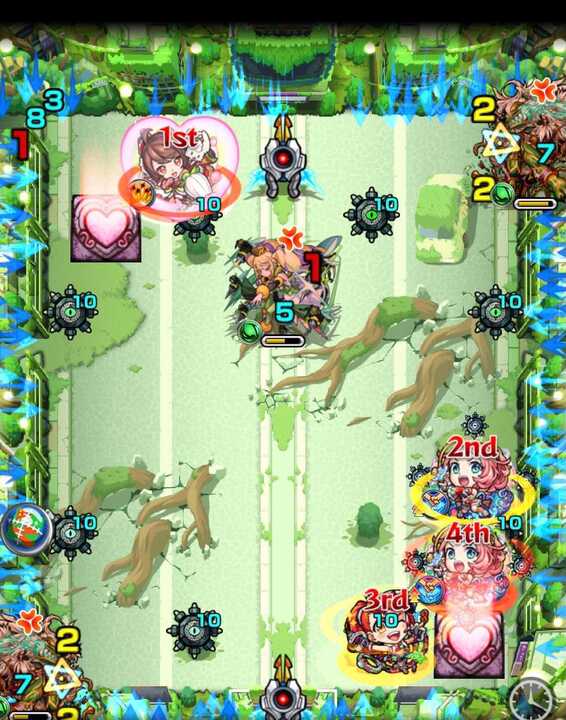 モンストのカウシーディアステ5クロスドクロ処理後