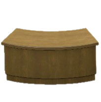 アーチのうけつけカウンターのブラウンの画像