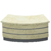 アーチのうけつけカウンターのベージュの画像