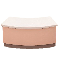 アーチのうけつけカウンターのピンクの画像