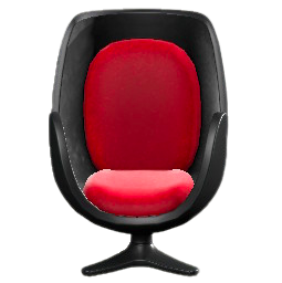 アートなチェアのブラックの画像