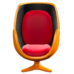 アートなチェアのオレンジの画像