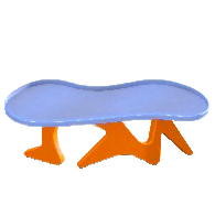 アートなテーブルのオレンジの画像