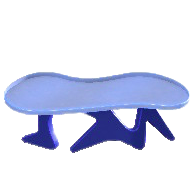 アートなテーブルのブルーの画像