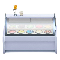 アイスショーケースのホワイトの画像