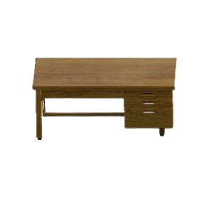 じむづくえの木目調の画像