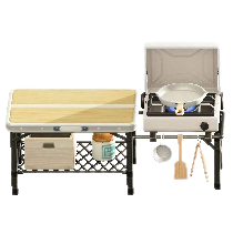 アウトドアキッチンのベージュの画像