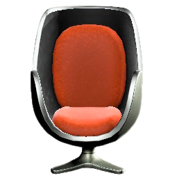 アートなチェアのオレンジの画像