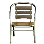 アルミウッドチェアのダークウッドの画像