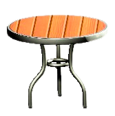 アルミウッドテーブルのナチュラルウッドの画像