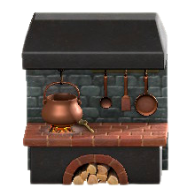 いしづくりのキッチンのブラックの画像