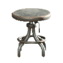 ヴィンテージなスツールのシルバーの画像