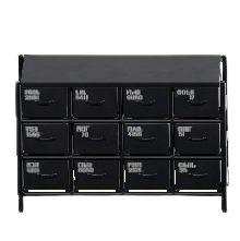 ヴィンテージなチェストのブラックの画像