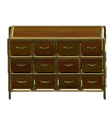 ヴィンテージなチェストのブラウンの画像