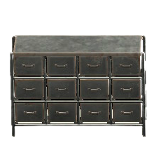 ヴィンテージなチェストのシルバーの画像