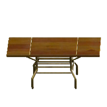 ヴィンテージなデスクのブラウンの画像