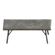 ヴィンテージなローテーブルのシルバーの画像