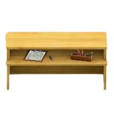 うけつけカウンターのナチュラルウッドの画像