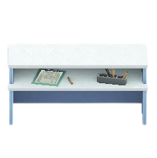 うけつけカウンターのブルーの画像