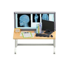 しんさつしつのデスクの木製の画像