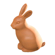 うさぎのガーデンオブジェのテラコッタの画像