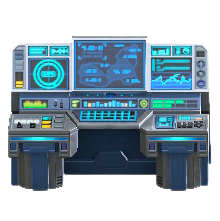 うちゅうせんのそうさパネルの広域マップの画像