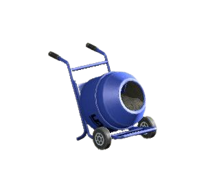 セメントミキサーのブルーの画像