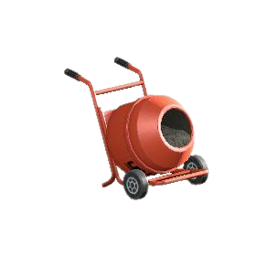 セメントミキサーのレッドの画像