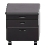 オフィスキャビネットのブラックの画像